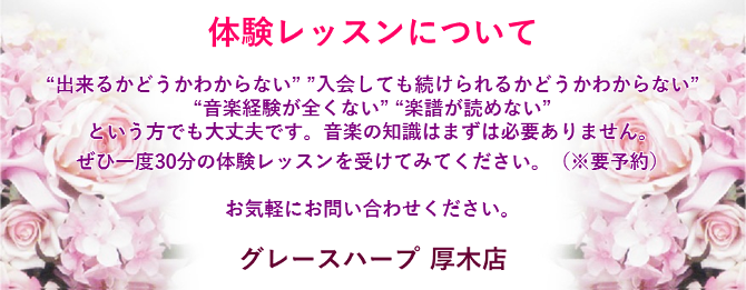 ハープ体験 ハープ体験お知らせ